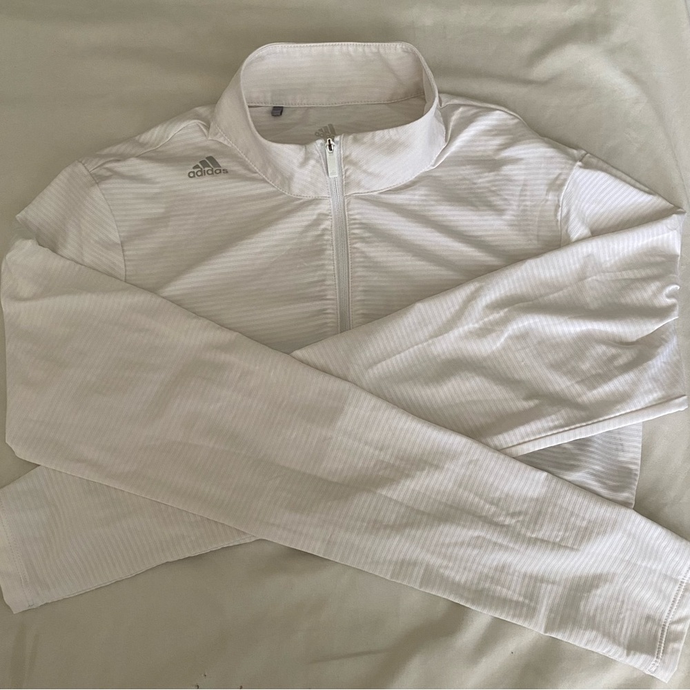 adidas cropped zip up